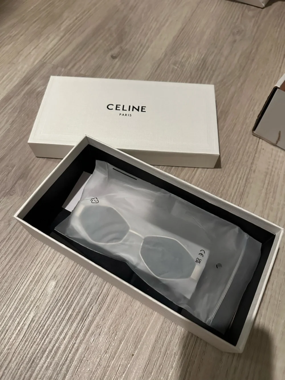 Celine Silver Frame Sunglasses with Dark Gray Lenses - Picture 7 of 10